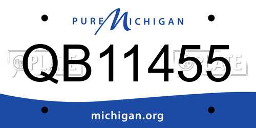 QB11455 Michigan License Plate
