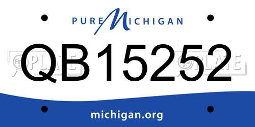 QB15252 Michigan License Plate
