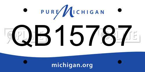QB15787 Michigan License Plate