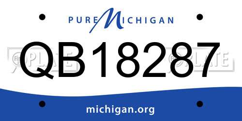 QB18287 Michigan License Plate