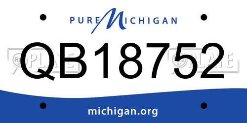 QB18752 Michigan License Plate