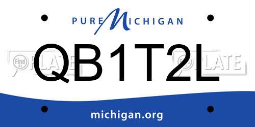 QB1T2L Michigan License Plate