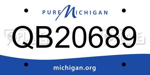 QB20689 Michigan License Plate