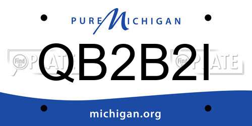 QB2B2I Michigan License Plate