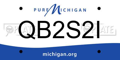 QB2S2I Michigan License Plate