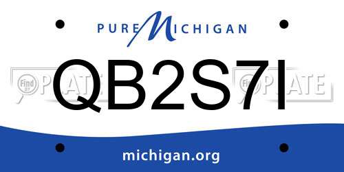 QB2S7I Michigan License Plate