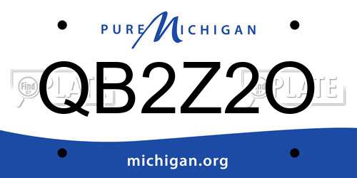 QB2Z2O Michigan License Plate