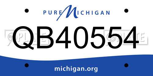 QB40554 Michigan License Plate