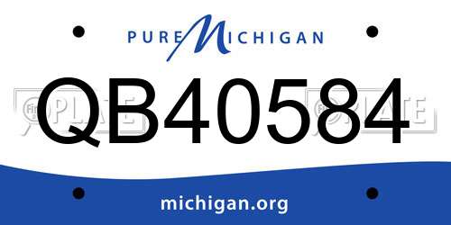 QB40584 Michigan License Plate