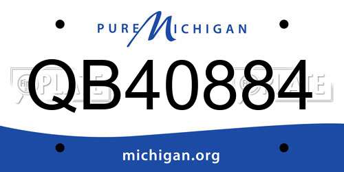 QB40884 Michigan License Plate