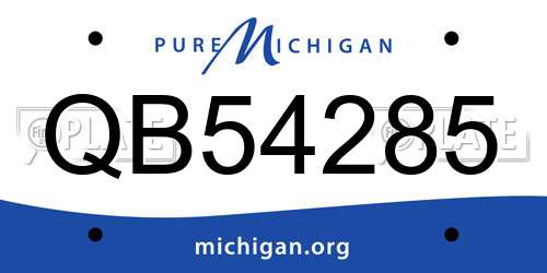 QB54285 Michigan License Plate