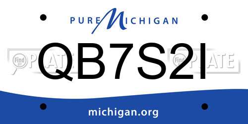 QB7S2I Michigan License Plate