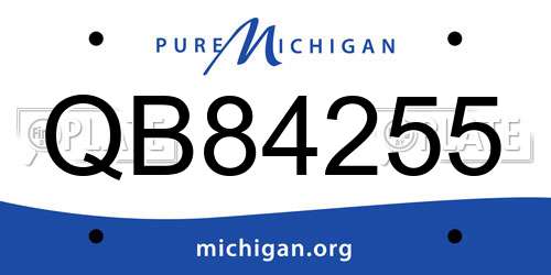 QB84255 Michigan License Plate