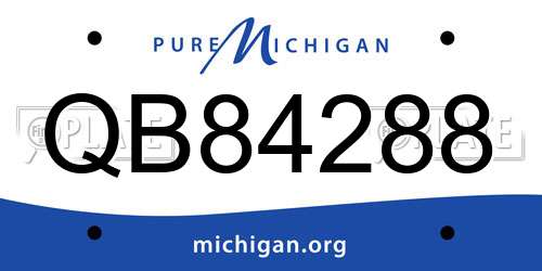 QB84288 Michigan License Plate
