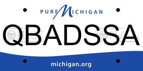 QBADSSA Michigan License Plate