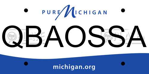 QBAOSSA Michigan License Plate