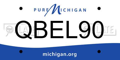 QBEL90 Michigan License Plate