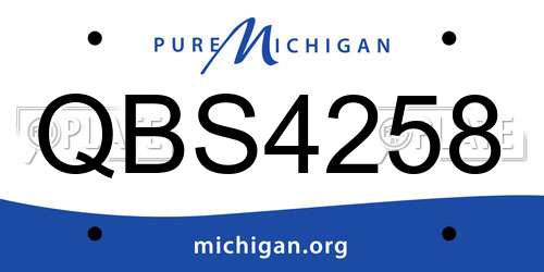 QBS4258 Michigan License Plate