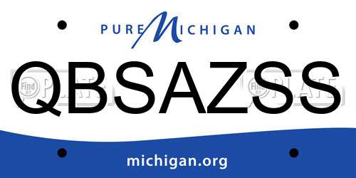 QBSAZSS Michigan License Plate