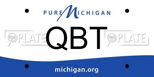 QBT Michigan License Plate