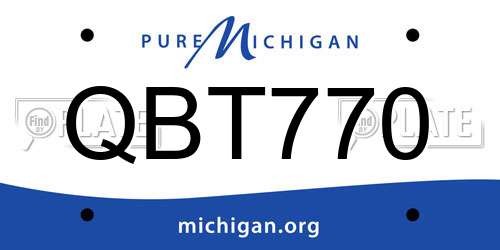 QBT770 Michigan License Plate