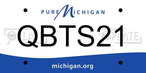 QBTS21 Michigan License Plate