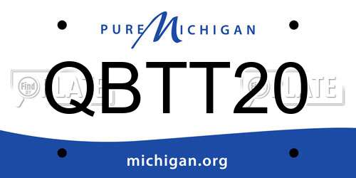 QBTT20 Michigan License Plate