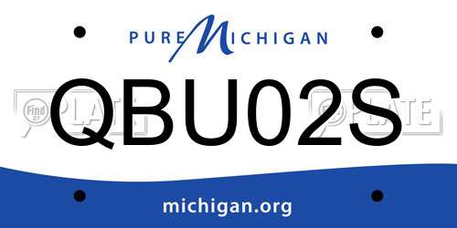 QBU02S Michigan License Plate