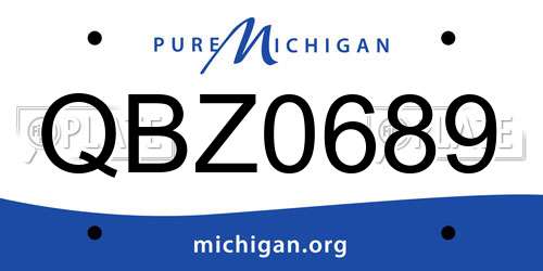 QBZ0689 Michigan License Plate