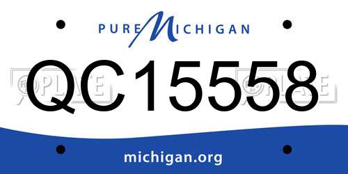 QC15558 Michigan License Plate