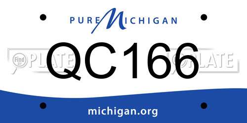 QC166 Michigan License Plate