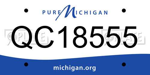 QC18555 Michigan License Plate