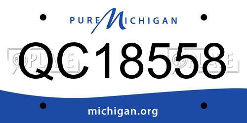 QC18558 Michigan License Plate