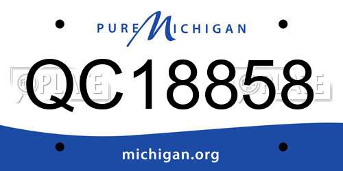 QC18858 Michigan License Plate
