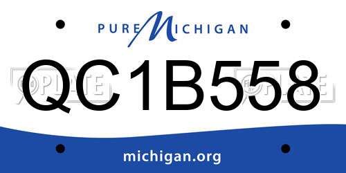 QC1B558 Michigan License Plate