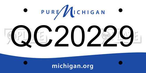 QC20229 Michigan License Plate