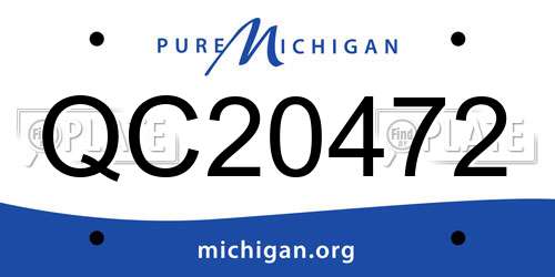 QC20472 Michigan License Plate