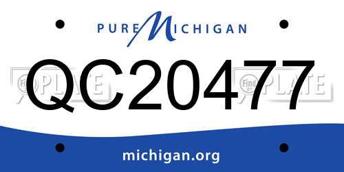 QC20477 Michigan License Plate