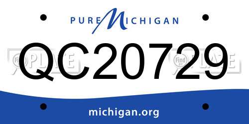 QC20729 Michigan License Plate