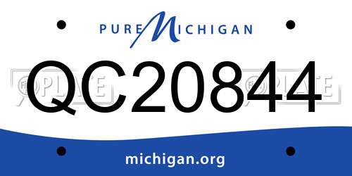 QC20844 Michigan License Plate