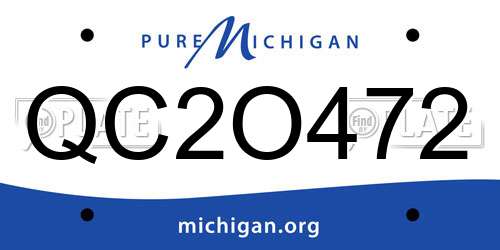 QC2O472 Michigan License Plate