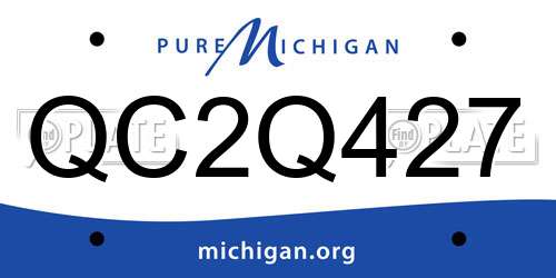 QC2Q427 Michigan License Plate