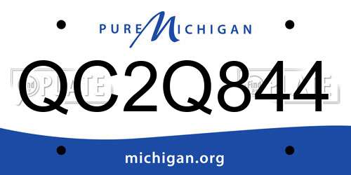 QC2Q844 Michigan License Plate