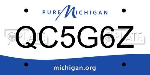 QC5G6Z Michigan License Plate