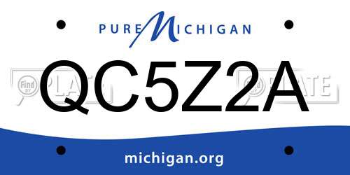 QC5Z2A Michigan License Plate