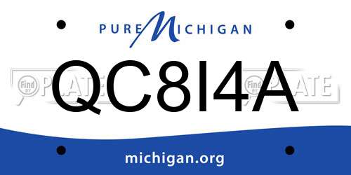 QC8I4A Michigan License Plate