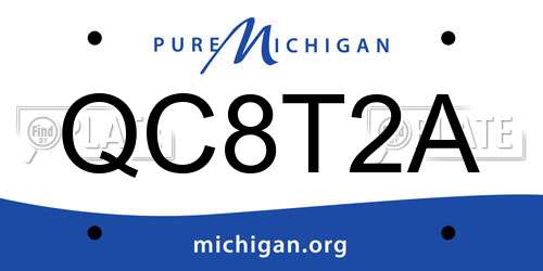 QC8T2A Michigan License Plate