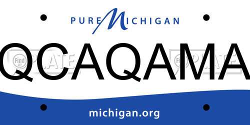 QCAQAMA Michigan License Plate