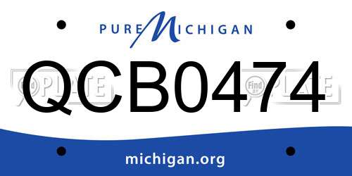 QCB0474 Michigan License Plate