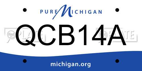 QCB14A Michigan License Plate